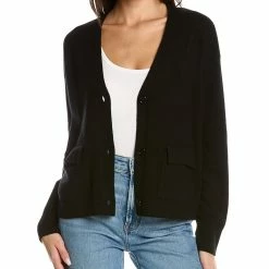 women Philosophy Over Washed V-Neck Cashmere Cardigan
