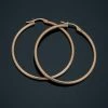 Fremada women 10k Rose Gold Polished Hoop Earrings (2x35 mm)