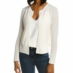 women philosophy Pleated Shoulder Cashmere Cardigan