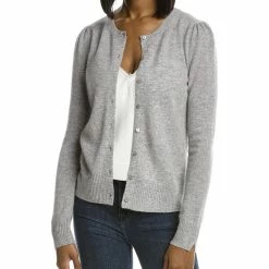 women philosophy Pleated Shoulder Cashmere Cardigan