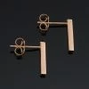 Fremada women 10k Rose Gold Bar Earrings