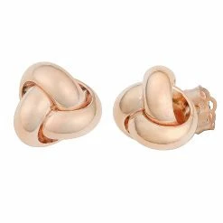 Fremada women 14k Rose Gold Polished Love Knot Earrings
