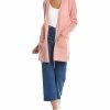 women Philosophy Jersey Knit Open Front Cashmere Cardigan