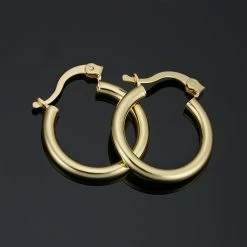 Fremada women 14k Yellow Gold Filled Classic Hoop Earrings (2.5 x 19 mm)
