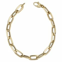 Fremada women 14k Yellow Gold Fancy Oval Link Bracelet (7mm, 8 inch)