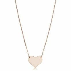 Fremada women 10k Rose Gold High Polish Heart Necklace (18 inch)