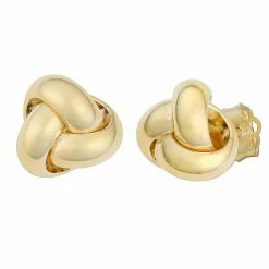 Fremada women 14k Yellow Gold Polished Love Knot Earrings
