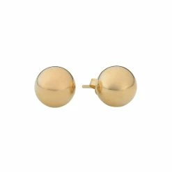 Fremada women 14k Yellow Gold Ball Earrings (4 mm)