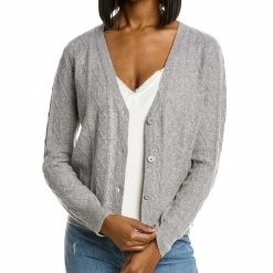 women philosophy Aran Cable Cashmere Cardigan