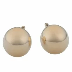 Fremada women 10k Yellow Gold High Polish 6mm Stud Ball Earrings