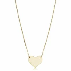 Fremada women 10k Yellow Gold High Polish Heart Necklace (18 inch)