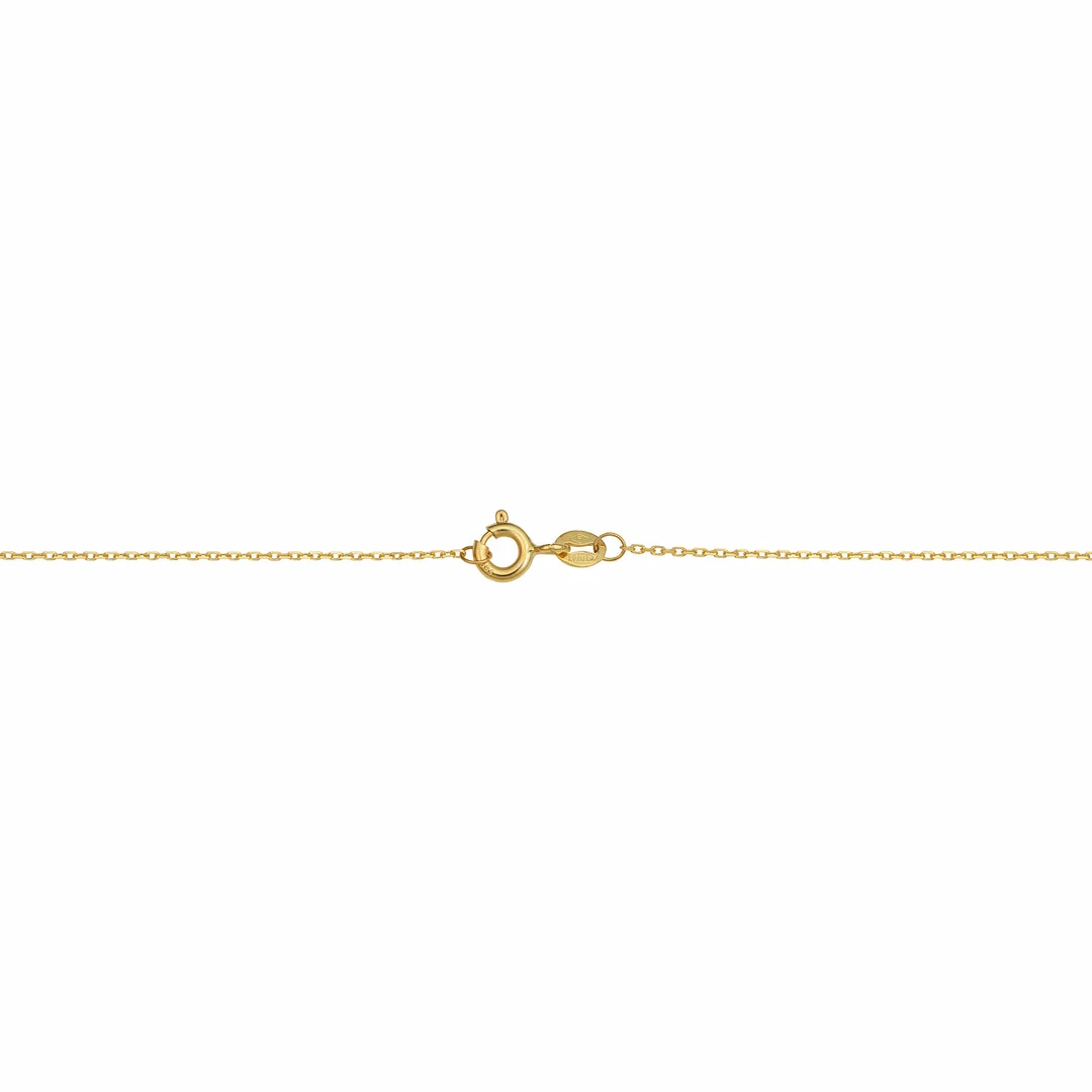 Fremada women 14k Yellow Gold Heart Flower Star Moon Station Necklace (26 inch) - Image 2